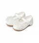 Flats Kids Girls Wedding Shoes Ballet Flats with Flower(Toddler/Little Kid) - A-white - CP12J0MSJBH $34.58