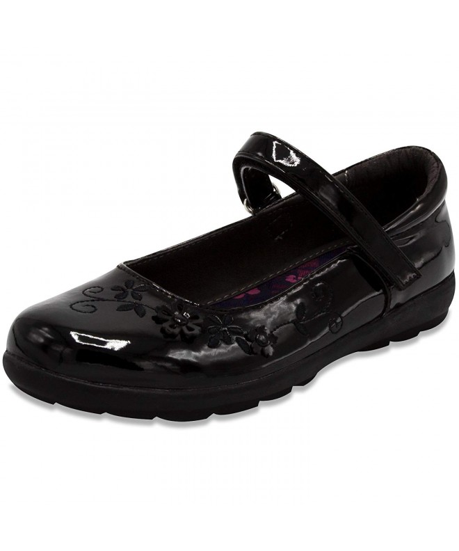 Flats Girls Gretchen Flat Mary Jane Oxford Shoe Black - Black Patent - C7185AKTECZ $31.86