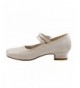 Flats Girl's Dressy Patent Low Heel Shoe with Glitter and Stone Buckle (Little Kid - Big Kid) - Beige Pearl - C918802Q2Y2 $44.67