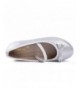 Flats Toddler & Girl's Ballet Flats Mary Janes Dress Shoes - Ekm7007-silver - CR18CGCHYD9 $29.54