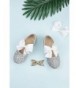 Flats Princess Ballerina Non slip Wedding Toddlers - Silver Shine - C918G9I82A6 $45.23