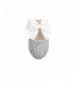 Flats Princess Ballerina Non slip Wedding Toddlers - Silver Shine - C918G9I82A6 $45.23