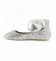 Flats Girl's Cherie Dressy Ballet Flat - Silver - CQ18DMNMN4T $24.61