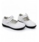 Flats Girls School Uniform Shoes with Elastic Gore Buckle (Toddler/Little Kid/Big Kid) - Black 02w - CT18LQ95OUK $39.98