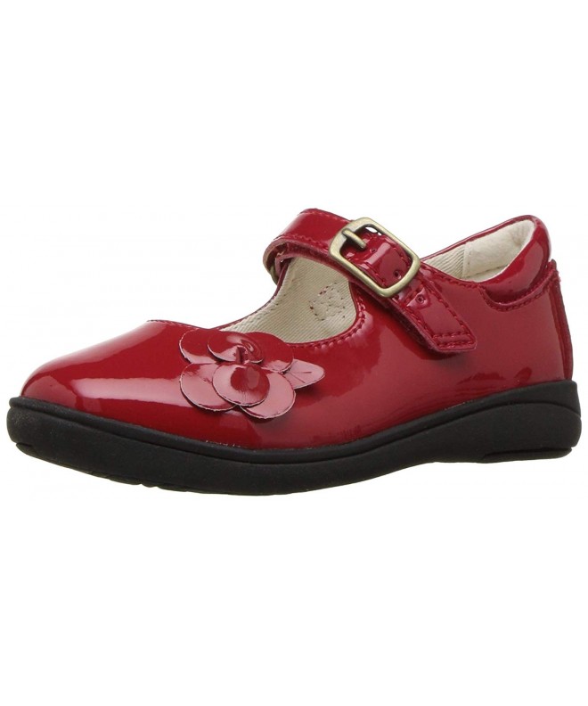 Flats Kids Ava Girl's Patent Leather Lightweight Mary Jane Flat - Red - CO18C6CW4IG $71.70