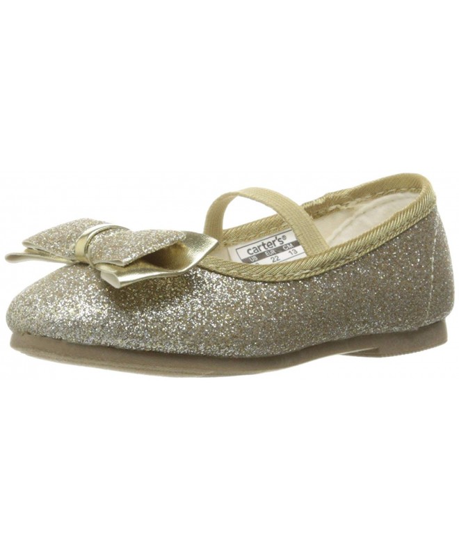 Flats Kids's Bigbow3 Girl's Ballet Flat - Light Gold Glitter - CF12IJC5SWR $44.69