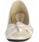 Flats Ivory Pearl or White Infant & Girl's Flat Shoes with Side Bow - Ivory Pearl - CH11LPAXYKX $37.43