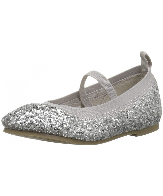 Flats Girl's Amity Ballet Flat- - Silver - C3189OM7L6X $33.24
