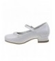 Flats Girls Dressy Patent Low Heel Shoe with Twin Gore Closure (Little Kid - Big Kid) - White Patent - CM18LHEU7UZ $41.22