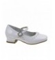 Flats Girls Dressy Patent Low Heel Shoe with Twin Gore Closure (Little Kid - Big Kid) - White Patent - CM18LHEU7UZ $41.22