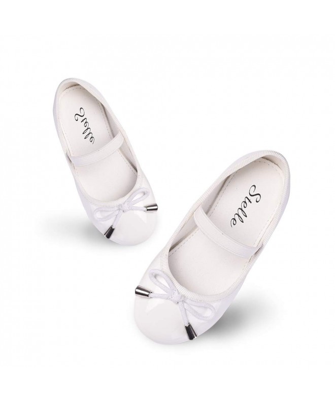 Flats Girls String Tie Flat Mary Jane Shoes Slip-on School Party Dress Ballerina Shoe (Toddler/Little Kid) - White - C618NZ2L...
