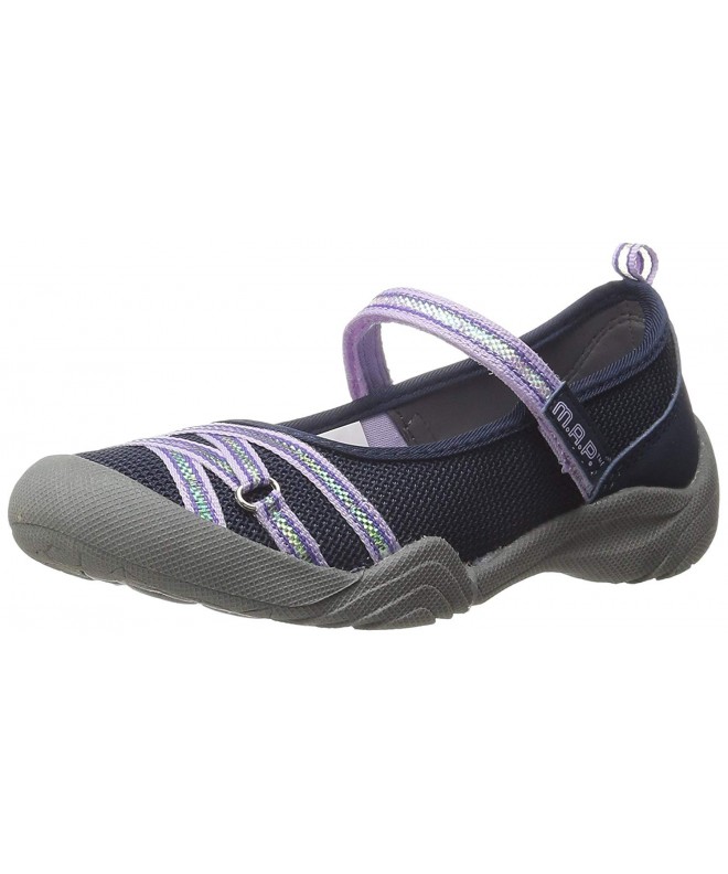 Flats Lillith Girl's Outdoor Mary Jane - Navy/Lilac - CK12H6PPMSD $87.97
