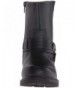 Boots Curb Water Resistant Pull On Buckle Fashion Comfort Boot (Little Kid/Big Kid) - Black - CN12F8OWUCF $62.69