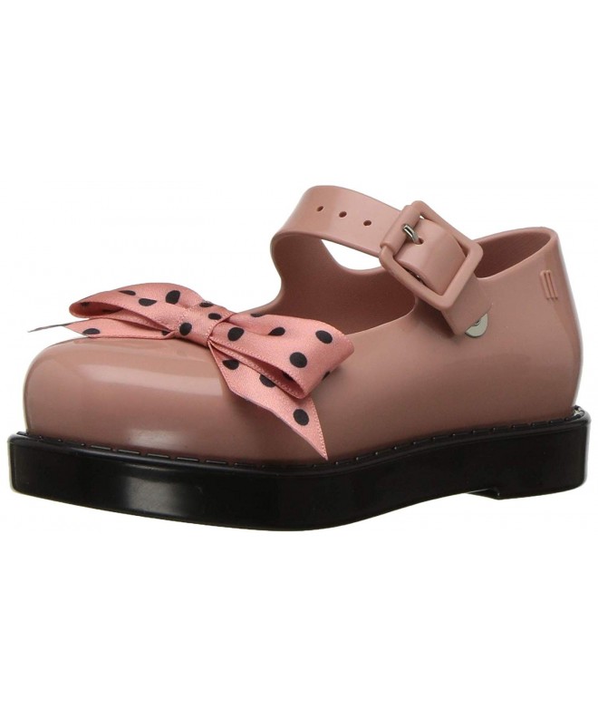 Flats Kids' Mini Maggie Bow Mary Jane Flat - Blk Pink - CB18G48LTDW $84.79
