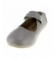 Flats Little Girls Slip on Ballet Flats Casual Dress Shoe - Gray - CO12N0DZTBN $40.13