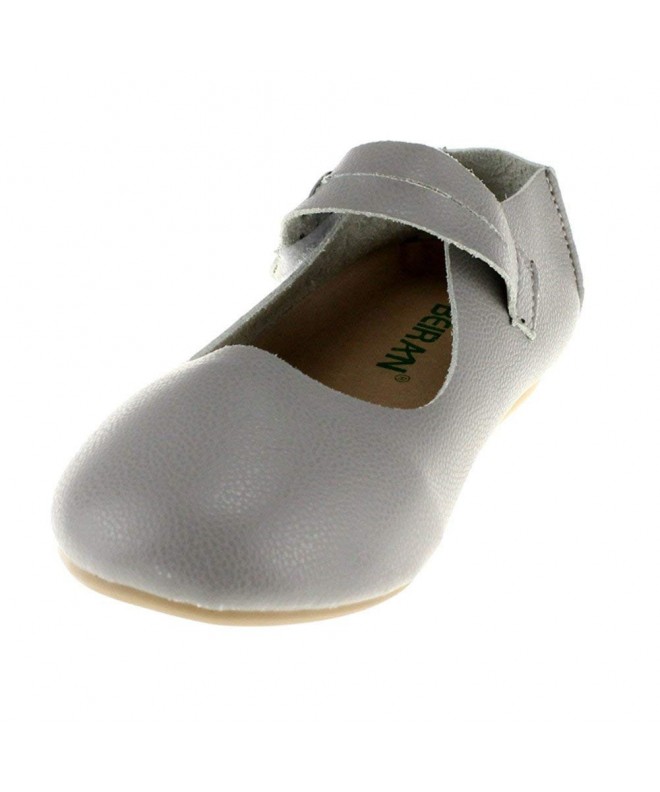 Flats Little Girls Slip on Ballet Flats Casual Dress Shoe - Gray - CO12N0DZTBN $40.13