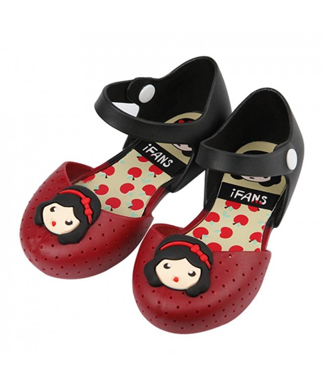 Flats Girls Princess Jelly Shoes Toddler Kids Mary Jane Flats - Red - CA17Y9AZK72 $21.59