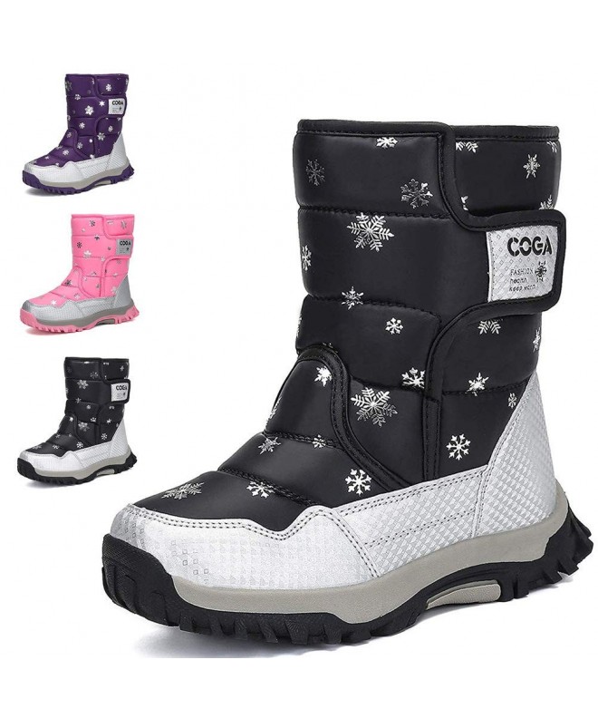 Boots Winter Outdoor Waterproof Insulated - Black - C718H60EELH $50.83