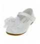 Flats Maxu Little Girl's PU Dress Flats Flower Party Mary Jane - Off White - CZ12F4N9SMP $34.94