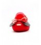 Flats Girls Sweet Mary Jane Flat Princess Sandals Jelly Shoes Toddler Kids Bow Tie with Dots - Red - CN18LUYSLUA $24.68