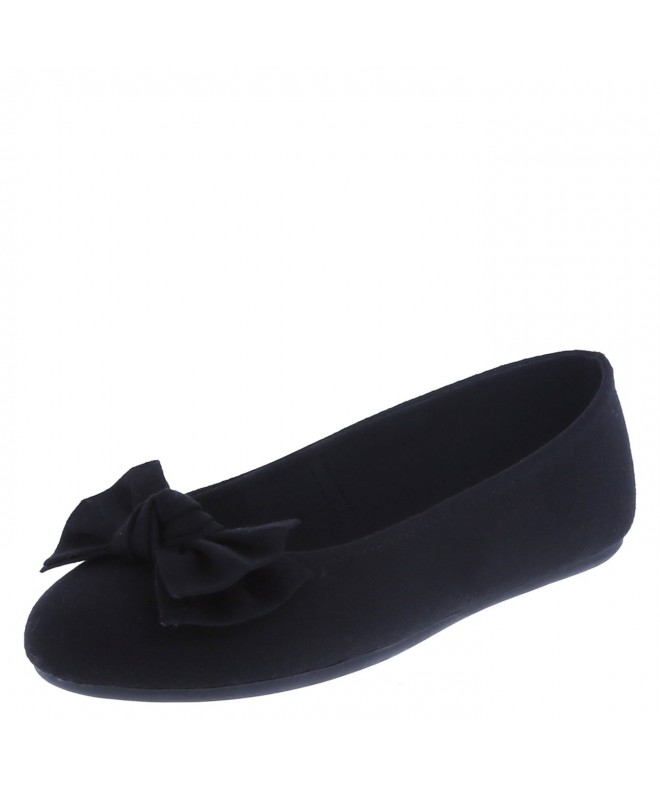 Flats Girls' Anna Wrap Ballet - Black Jersey - CT18598LNE3 $27.30