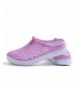 Flats Unisex Garden Clogs Shoes Comfort Lightweight Walking Slippers Mesh Quick Drying Sandals - Pink - CA18CU46OCY $25.22