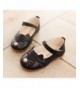 Flats Cute Cat Shoes for Toddler Girls PU Leather Mary Jane - Black - CV180N2WUOI $27.36