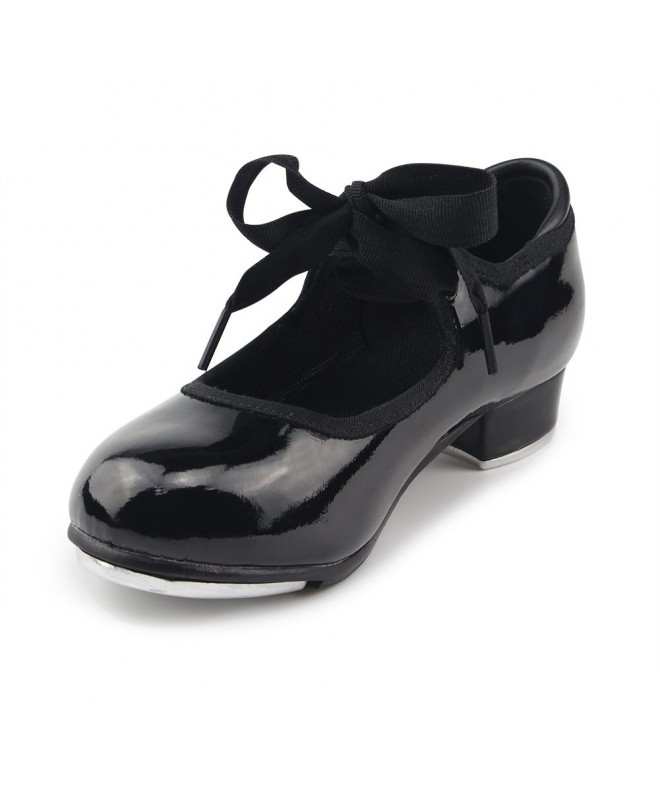 Flats Patent Character Mary Jane Flexible Dance Tap Shoes (Little Kid/Big Kid/Women) - Black - C018DAAMQU2 $46.98