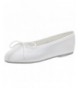 Flats Baby & Girl's Satin Dyeable Ballet Flats with Cinch Tie Chord - White - CW11NGMPJGL $25.33