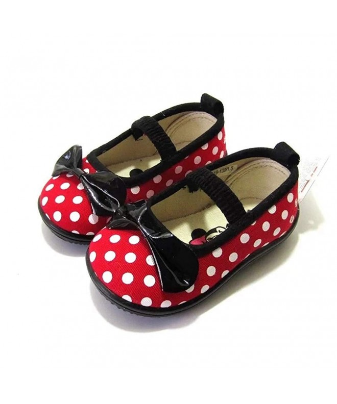 Flats Girl Flat Shoes Micky Minnie Mouse Mary Jane Casual Uniform Dress Shoes Princess - Red - CJ18N7KWCOX $35.57