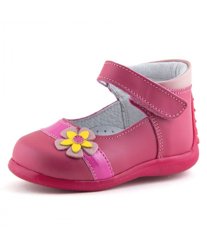 Flats Flat Shoes with Arch Support for Toddler Girls' First Steps - Blossom Pink - CI11XU8P0X3 $76.43