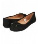 Flats Girls Ballet Flats with Bow and Trimming Glitter Mesh Mary Jane Sandals - Black - C418GXC9I80 $24.05