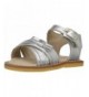 Flats Kids' Lili Cross Sandal W/Bow - Silver - C5186GZK7Q9 $90.53