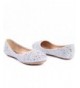 Flats LARISA Kids Loafer Slip Rhinestone Fashion Glitter Ballet Flats Shoes - Silver - CB11L47RGIJ $51.29