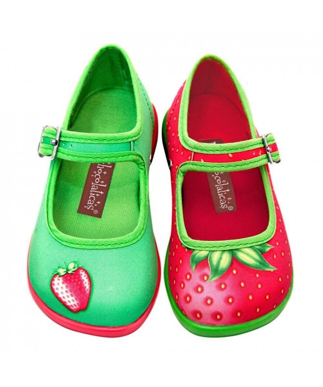 Flats Mini Chocolaticas Strawberry Girls Mary Jane Flat - Multicoloured - CI11QVT3765 $73.68
