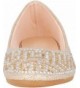 Flats Girls' Round Toe Crystal Glitter Rhinestone Dress Ballet Flat (Toddler/Little Kid/Big Kid) - Champagne - CT18I8SZ49G $3...