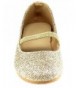 Flats Girls' Round Toe Glitter Stretch Mary Jane Ballet Flat (Toddler/Little Kid/Big Kid) - Champagne Glitter - CE18CWRLXWI $...