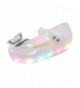 Flats Baby Girls' Butterfly LED Light Up Flashing Jelly Shoes Mary Jane (Toddler) - White - CK1836XMHMK $31.13