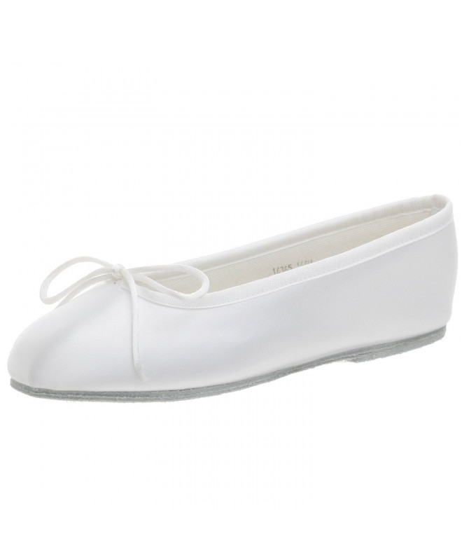Flats Baby & Girl's Satin Dyeable Ballet Flats with Cinch Tie Chord - CV11WT80TSV $25.36