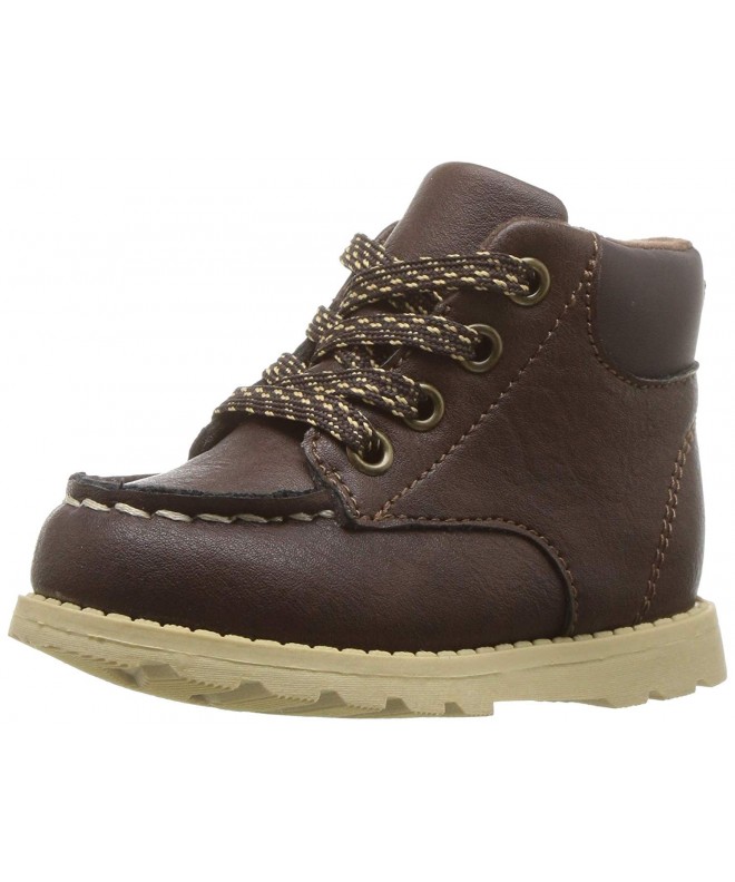 Boots Kids Boy's Brand Brown Boot Fashion - Brown - CG189OL403I $53.13