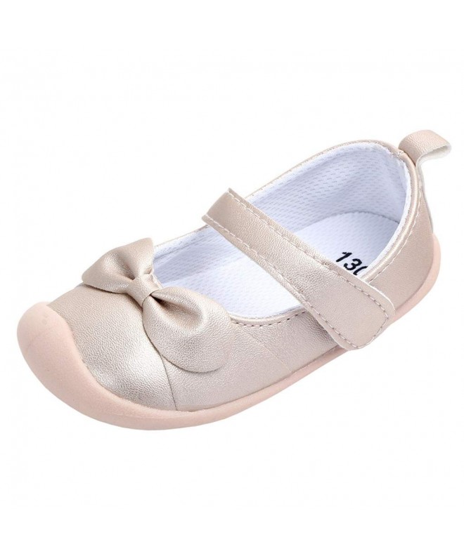 Flats Toddler Girls Mary Jane Flats Shoes - Gold Bowtie - CQ18NS35WOM $24.32