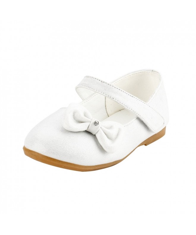 Flats Maxu Little Girls Mary Jane Casual Flats with Bowknot - White - CW17YE58LRL $29.66