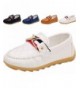 Flats Boy's Girl's Slip-On School Uniform Dress Shoe (Toddler/Little Kid) - White - CZ11YXBK9CN $15.88