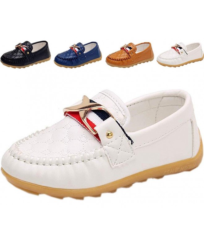 Flats Boy's Girl's Slip-On School Uniform Dress Shoe (Toddler/Little Kid) - White - CZ11YXBK9CN $15.88