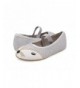 Flats Toddler Little Girls Animal Dress Shoes - Sparkle Glitter Ballet Flats - Silver - CI18CUK08W3 $19.82
