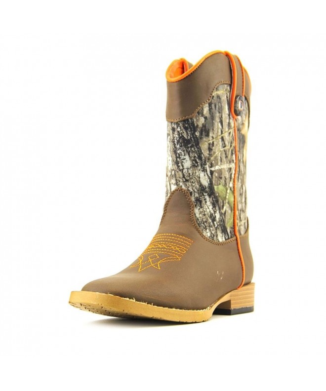 Boots Boys' Buckshot Camo Cowboy Square Toe Zip Boot - Camouflage - C411JA26FRR $81.76