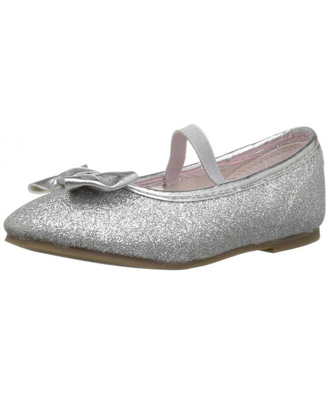 Flats Girl's Bigbow5 Ballet Flat- - Silver - CS189OK0XIM $27.45