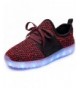 Flats 7 Colors LED Light-up Kids Sport Shoes Sneakers for Valentine's Day Christmas Halloween - Red - CE18604EK06 $49.56