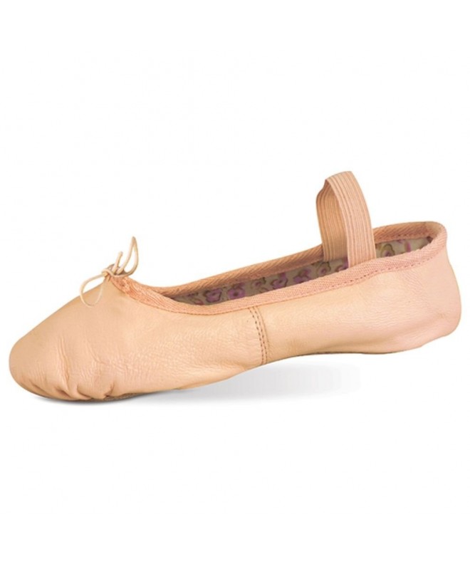 Flats Little Girls Pink Soft Leather Rose Ballet Shoes Size 6.5-3 - CB1194VRO4X $37.10
