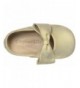 Flats Kids' Ballerina Baby with Bow-K Crib Shoe - Metallic/Gold - CV11JOW6HGD $54.16